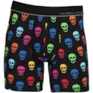 Unsimply Stitched Colorful Skulls Boxer Brief Underwear Mens New Fun